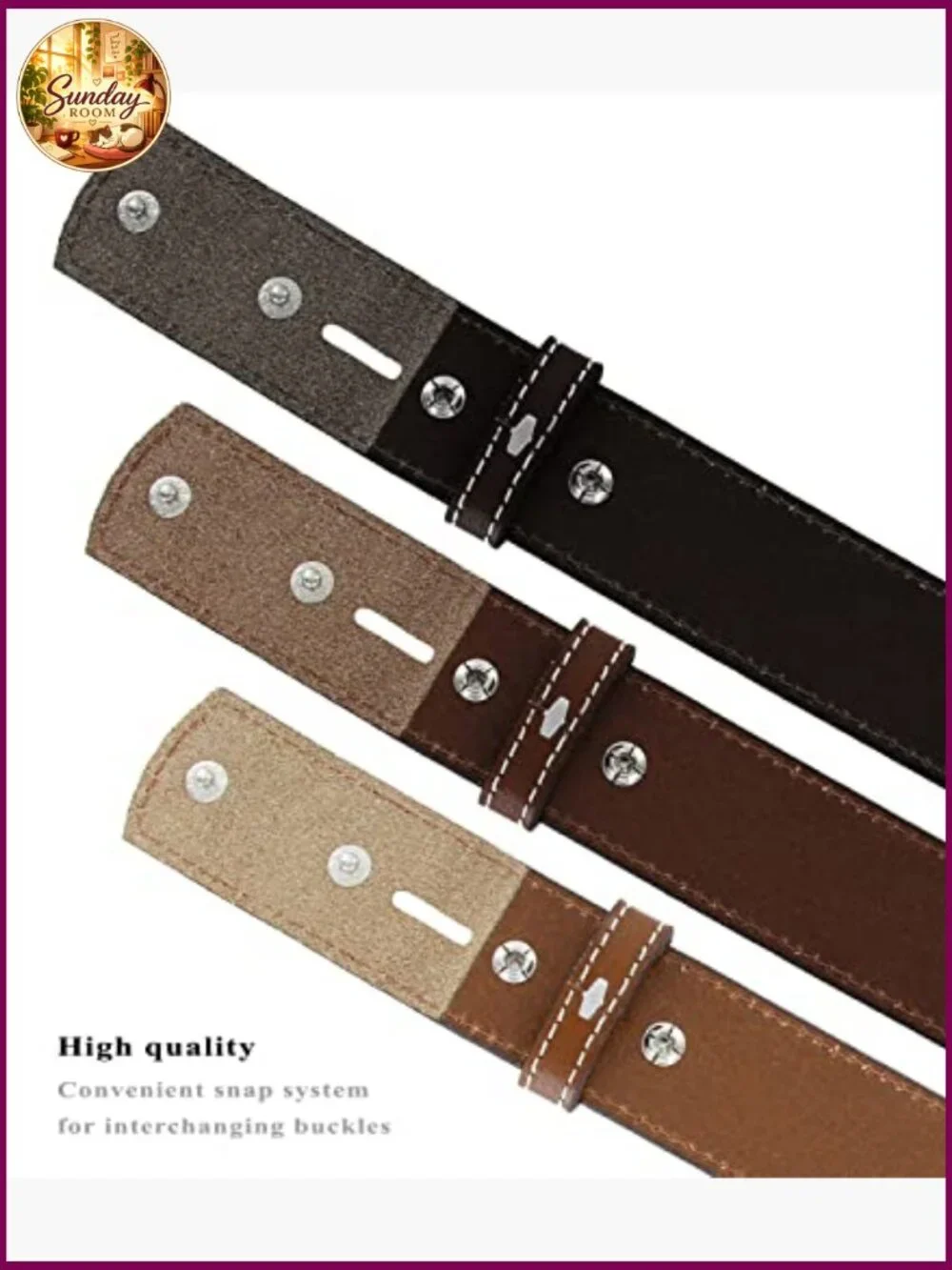 Full Grain Western Tooled Leather Strap Belt 1.5